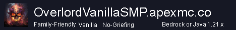 OverlordVanilasmp | Minecraft Server v1.21.4 EUA