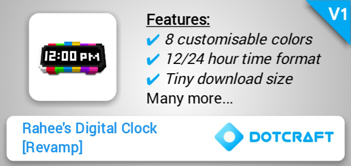 Rahee’s Digital Clock [REVAMP]