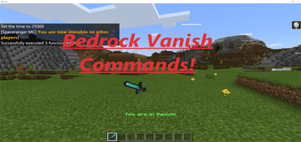 Bedrock Vanish Commands!