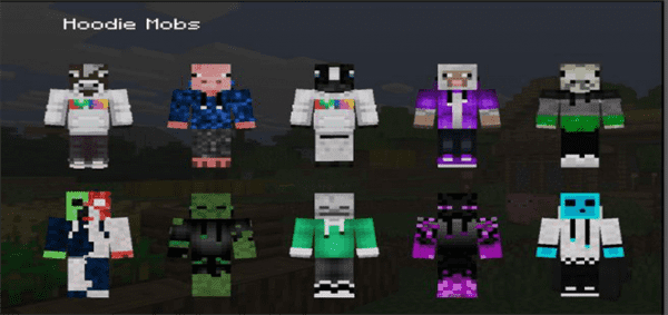 Hoodie Mobs Skin Pack