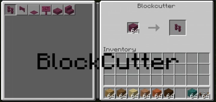 Blockcutter (Craftable Wood Blocks in Stonecutter)