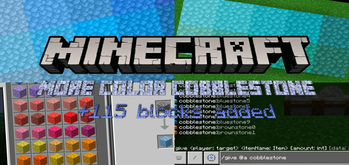 Download More Cobblestone Color (+115 New Cobblestone Colors) - Minecraft PE Addons