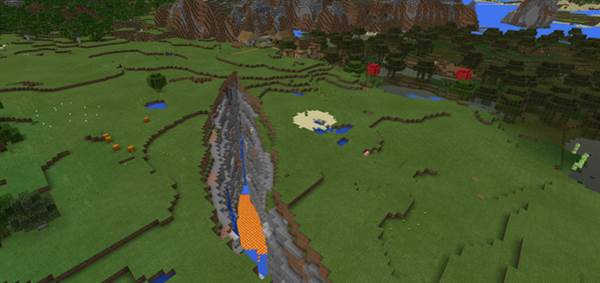 Download -161898697: Huge Ravine & Village (1.2 Beta Only) - Minecraft PE Seeds
