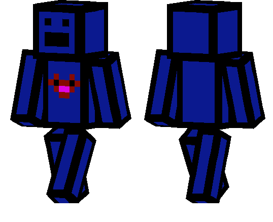 Blue with Black Outline and Heart