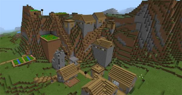 -1285793296: Mountain Village At Spawn