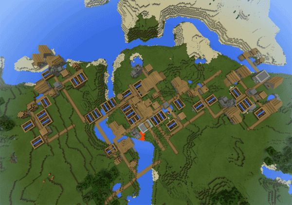 can u follow me?: Four Villages at Spawn