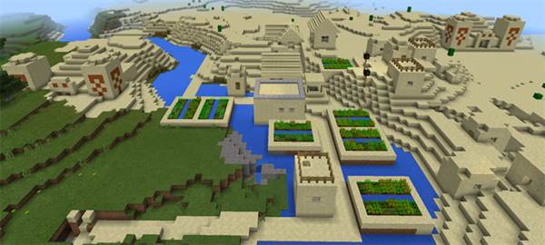-355602562: Three Temples & One Village at Spawn