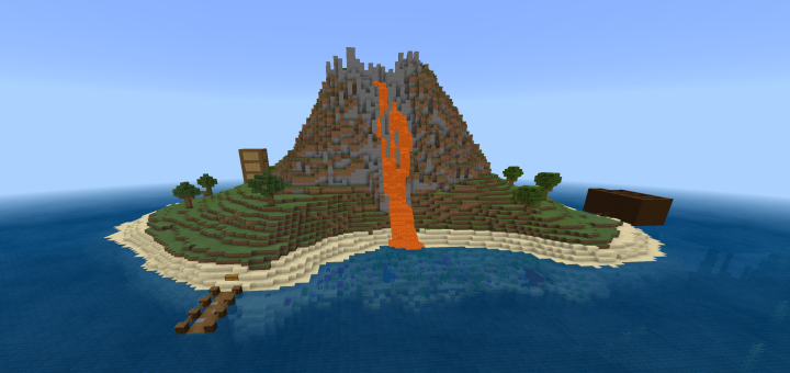 Download Escape from Volcano Island - Minecraft PE Maps