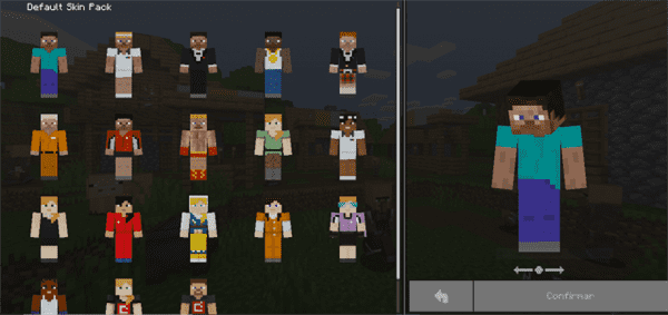 Minecraft Legacy/Console edition: Default Skin Pack