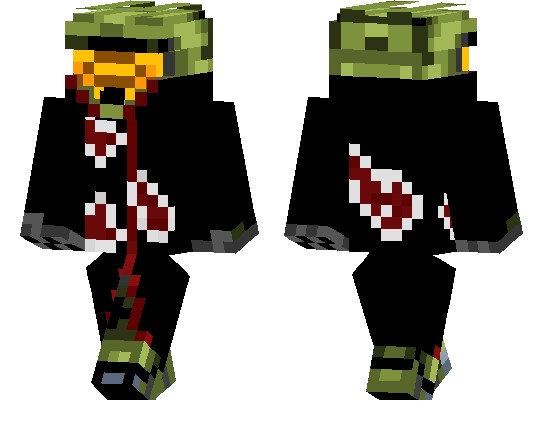 Master Cheif in a Akatsuki cloak