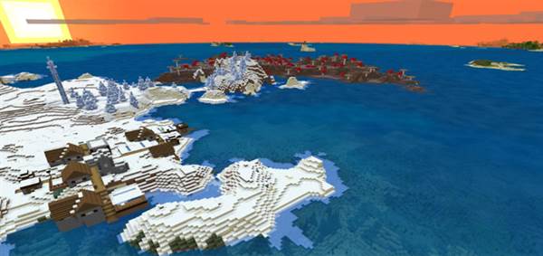 -926620447: Survival Island, Mushroom, Ice Spikes & Village