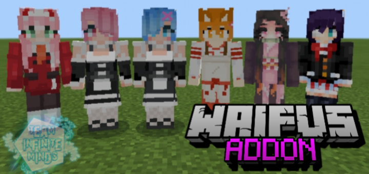 Download Waifus Addon (1.16+) V2! Brand New Waifus and More! - Minecraft PE Addons