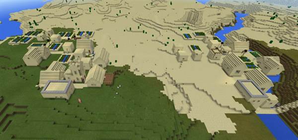 -962186478: Two Sand Villages At Spawn