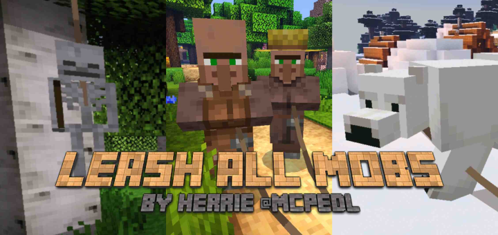 Download LEASH ALL MOBS (1.14 & 1.16 beta+) - Minecraft PE Addons