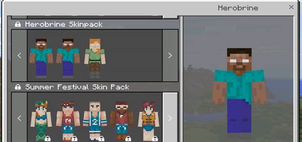 Herobrine Skin Pack (1.2 Beta Only)