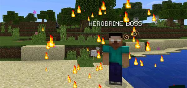 Herobrine Boss PE Mod