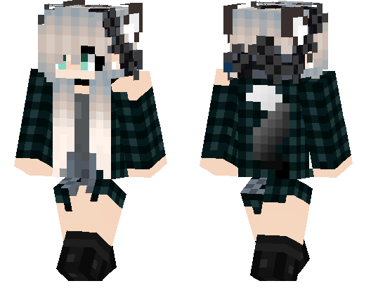 Cute Dark and White Wolf