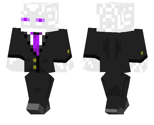 White Enderman in a suit