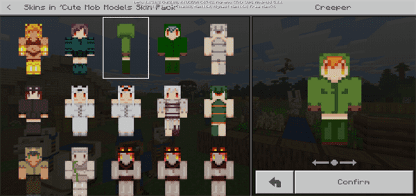 Cute Mob Models Skin Pack