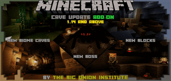 Cave Update Add-on V2 (1.14.1+) [New STRUCTURES, more biomes and mobs!]