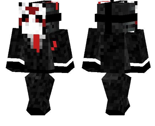 Black Suit with Hockey Mask