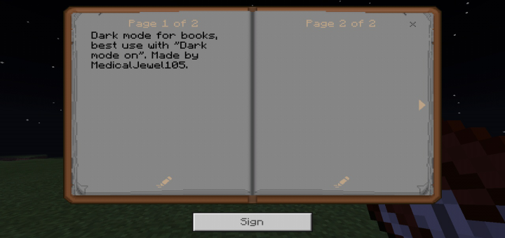 Download Dark Mode for Books - Minecraft PE Texture Packs