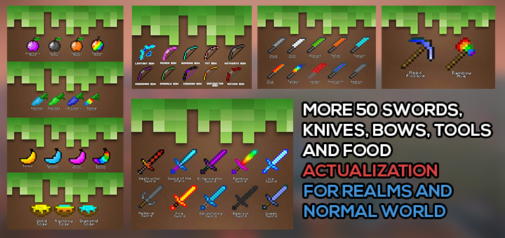 More (+50) Sword, Bows, Knives, Food and Tools (Actualization)