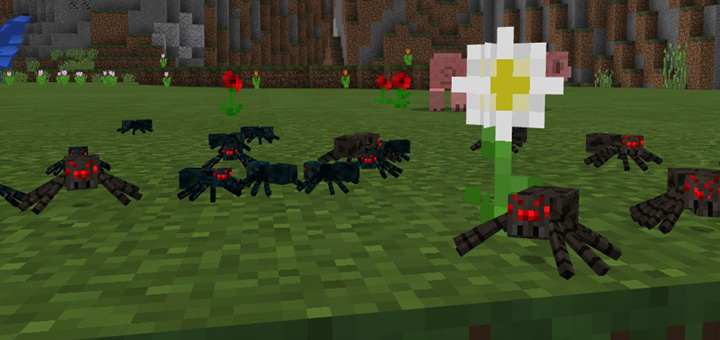 Download Smaller Spiders Addon - Minecraft PE Addons