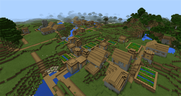 Download 229193: Triple Village at Spawn - Minecraft PE Seeds